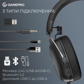 Гарнітура GamePro Asgard Skald Black (HSW160B)