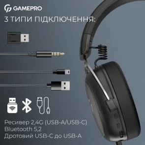 Фото: Гарнітура GamePro Asgard Skald Black (HSW160B) № 11 | KTC