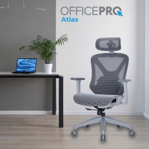 Крісло OfficePro Atlas OC630-G-DG-DG Gray/Dark Gray