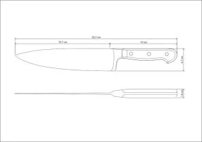 Фото: Ніж кухонний кухарський Tramontina CENTURY 20.3cm Black (24011/108) № 5 | KTC