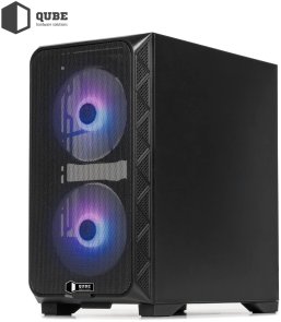 Корпус QUBE Flow Black with window (FLOW_FBNU3)
