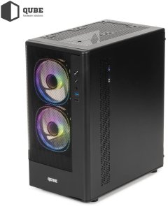 Корпус QUBE Geon ARGB Black with window (GEON_GBNU3)