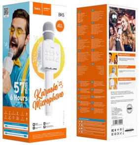 Портативна колонка Hoco BK5 Cantando Karaoke White (6931474742292)