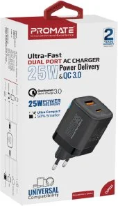 Фото: Зарядний пристрій Promate Powerport 25ac Black (powerport-25ac.black) № 7 | KTC