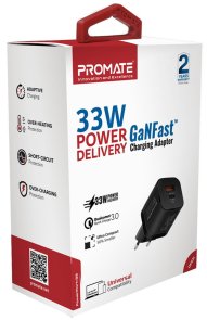 Зарядний пристрій Promate Powerport 33 Black (powerport-33.black)