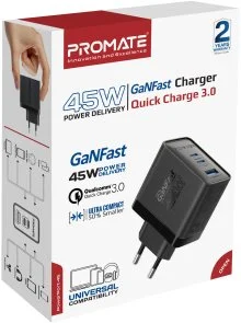 Фото: Зарядний пристрій Promate PowerPort-45 Black (powerport-45.black) № 2 | KTC