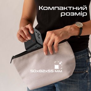 Зарядний пристрій Promate Tripmate-gan100 (tripmate-gan100)