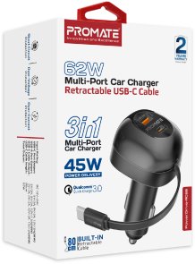 Автомобільний зарядний пристрій Promate PowerDrive-RC65 (6959144067216)