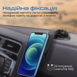 Кріплення для мобільного телефону Promate Magmount-xl Black (magmount-xl.black)