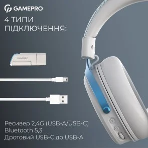 Фото: Гарнітура GamePro Asgard Skadi White (HSW191WB) № 6 | KTC