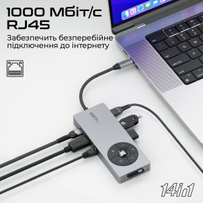USB-хаб Promate ComandHub-Pro (6959144066622)