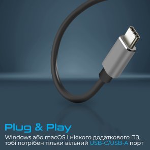 USB-хаб Promate LiteHub-4 Grey (6959144059594)