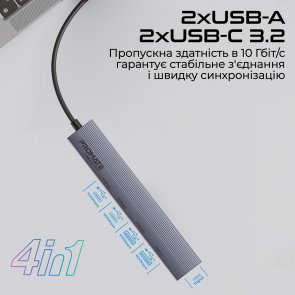 USB-хаб Promate LiteHub-Pro (6959144065410)