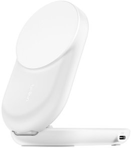 Бездротовий зарядний пристрій Belkin UltraCharge 2-in-1 Foldable Magnetic Charging 25W, White