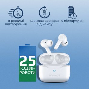 Навушники Promate Propods White (6959144062617)