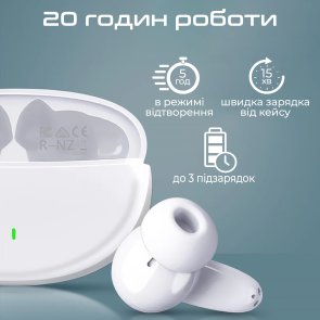 Навушники Promate Lush White (6959144061184)