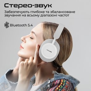 Гарнітура Promate Takt White (6959144066295)