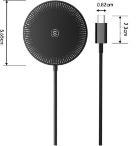 Бездротовий зарядний пристрій ESSAGER Wind 2in1 Wireless Charger 15W Black (EWXCX-CF01-Z)