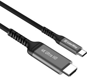 Кабель ColorWay Type-C / HDMI 2m Black (CW-CBCHD077-BK)