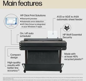 Фото: Плотер HP DesignJet T650 36 A0 Plus with Wi-Fi (5HB10D) № 6 | KTC