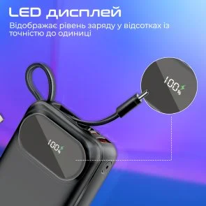 Батарея універсальна 20000mAh Promate powerpod-20.black