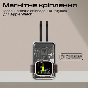 Акумулятор електричний 20000mAh із вбудованими розємами USB-C та Lightning Promate mavrix-20.black