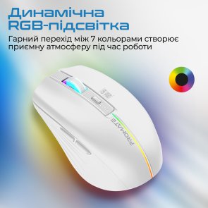 Мишка , оптична бездротова Promate kitt.white
