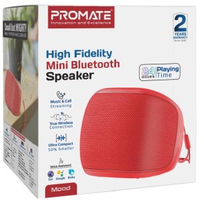 Портативна колонка Promate Mood Red (6959144065007)
