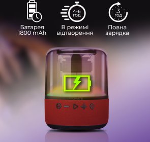 Портативна колонка Promate Glitz-l Red (6959144062334)