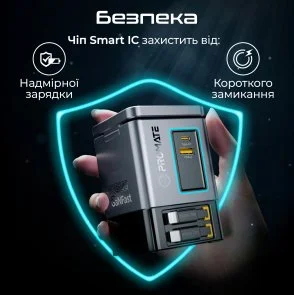 Фото: Бездротова зарядна станція Promate PowerSync-105 Black (6959144067926) № 8 | KTC
