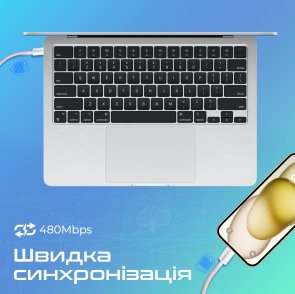 Кабель зєднувальний USB Type-C - USB Type-C Promate ecoline-cc200.pink