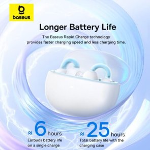 Гарнітура вкладиші Baseus AirGo 1 Ring TWS Bluetooth, White