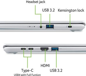 Ноутбук Acer Aspire Go 14 AG14-72P-50ZH NX.JSUEU.006 Pure Silver