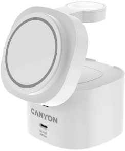 Бездротовий зарядний пристрій Canyon OnCharge 405 4in1 15W, White