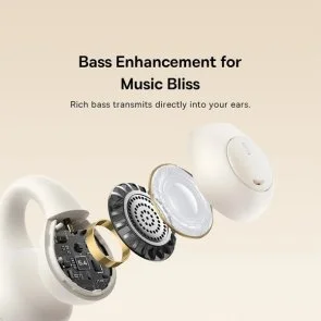 Фото: Навушники Baseus Bass 15 Clip Open-Ear TWS white (A00079500223-00) № 8 | KTC