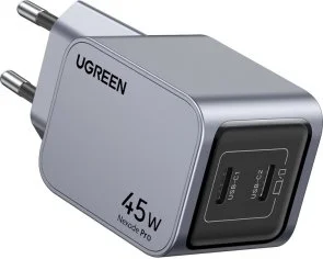 Фото: Зарядний пристрій UGREEN X707 45W PD GaN Tech Charger Space Gray (X707/35008) № 2 | KTC
