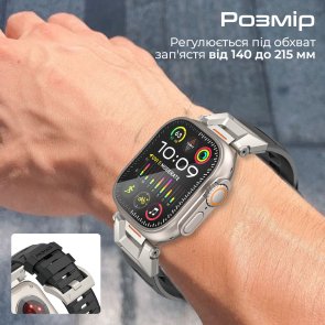 Ремінець силіконовий для смарт-годинника Promate silicaband-pro.black