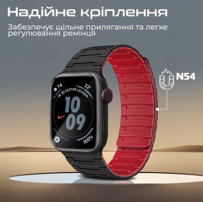 Ремінець Promate for Apple Watch 42/44/45/49mm - Magband-MS Black (6959144067339)