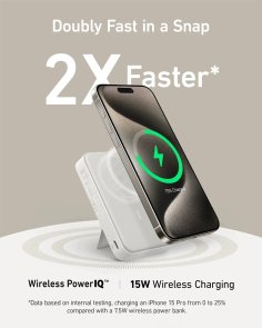 Батарея універсальна Anker MagGo 10000mAh 27W Qi2 15W White (A1654G21)