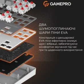 Фото: Клавіатура GamePro Genesis Metallic MK110G Red Switches Grey № 10 | KTC