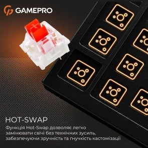 Фото: Клавіатура GamePro Genesis Joker MK144B Red Switches USB Black № 6 | KTC