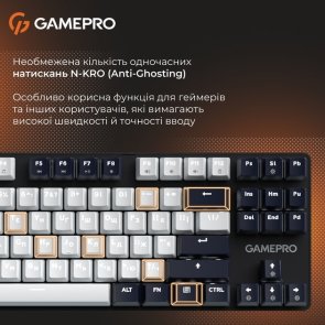 Клавіатура, GamePro Genesis Metallic MK110B Red Switches USB ( Gaming )