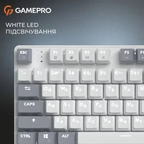 Фото: Клавіатура GamePro Genesis Metallic MK110W Red Switches White № 17 | KTC