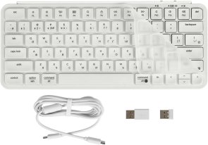 Клавіатура компактна Keychron B1 Pro ENG/UKR WL/BT/USB Ivory White (B1P-K8-UA)