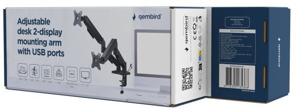 Кронштейн Gembird MA-DA2U-01 Black