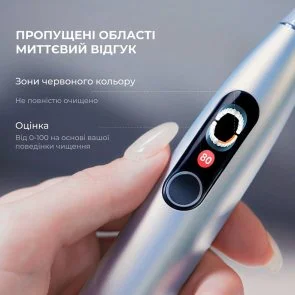 Фото: Електрична зубна щітка Oclean X Plus Pro Digital Silver + Travel case (6970810556179) № 8 | KTC