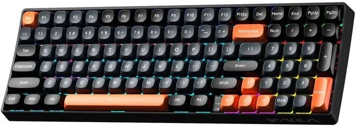 Клавіатура Aula S100 Brown Switch ENG/UKR Black/Yellow (6948391203157)