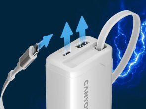 Зарядний пристрій Canyon OnCharge 65RC GaN 65W White (CNS-CURC65ACW)