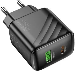 Фото: Зарядний пристрій Hoco CS25A Rico PD QC3.0 20W Black (6942007639781) № 6 | KTC