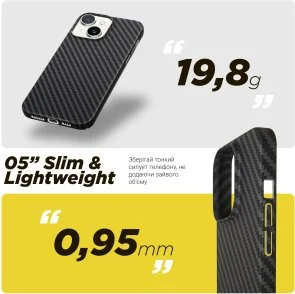 Фото: Чохол ArmorStandart for Apple iPhone 14 - LikeCarbon MagCase Black (ARM66363) № 4 | KTC